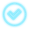 Neon checkmark icon