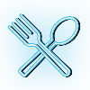 Neon restaurant icon